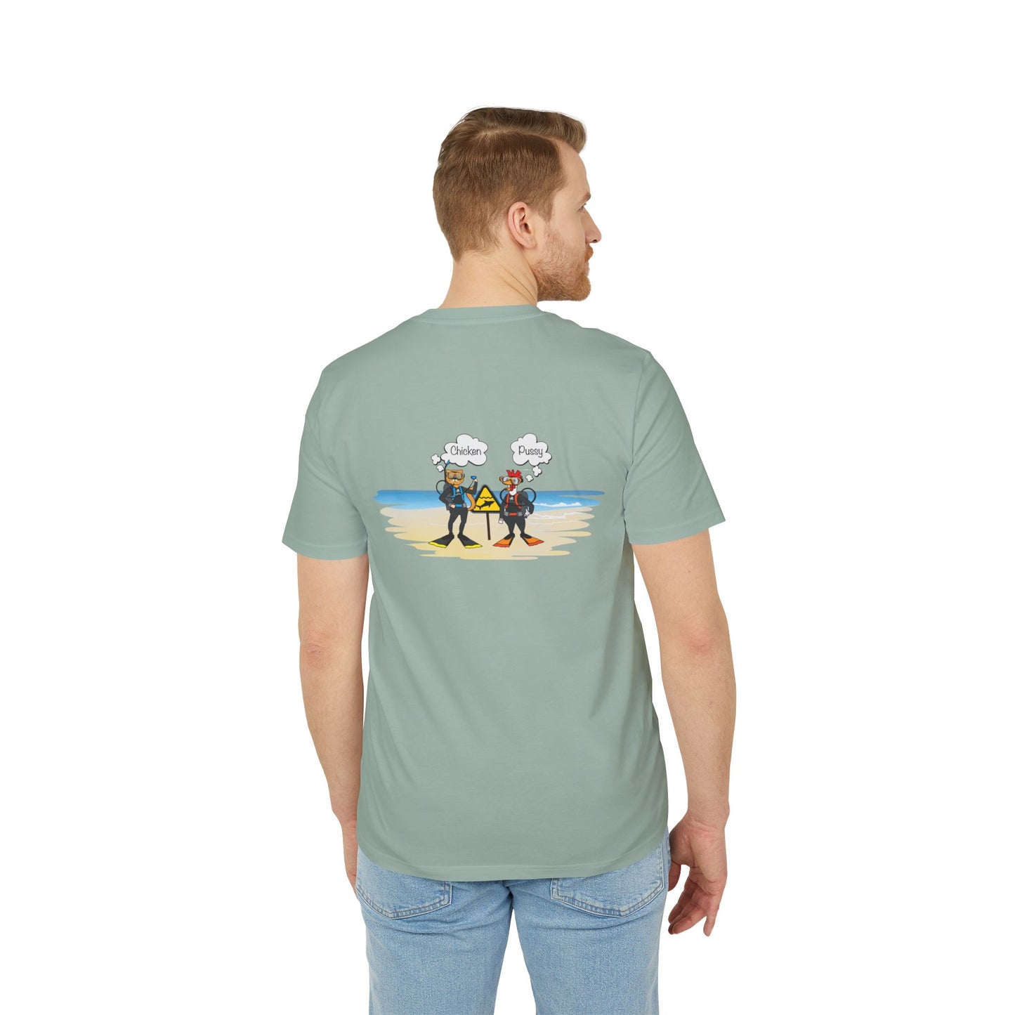 Nauti Diver T-Shirt - Chicken & Pussy (Aloe)