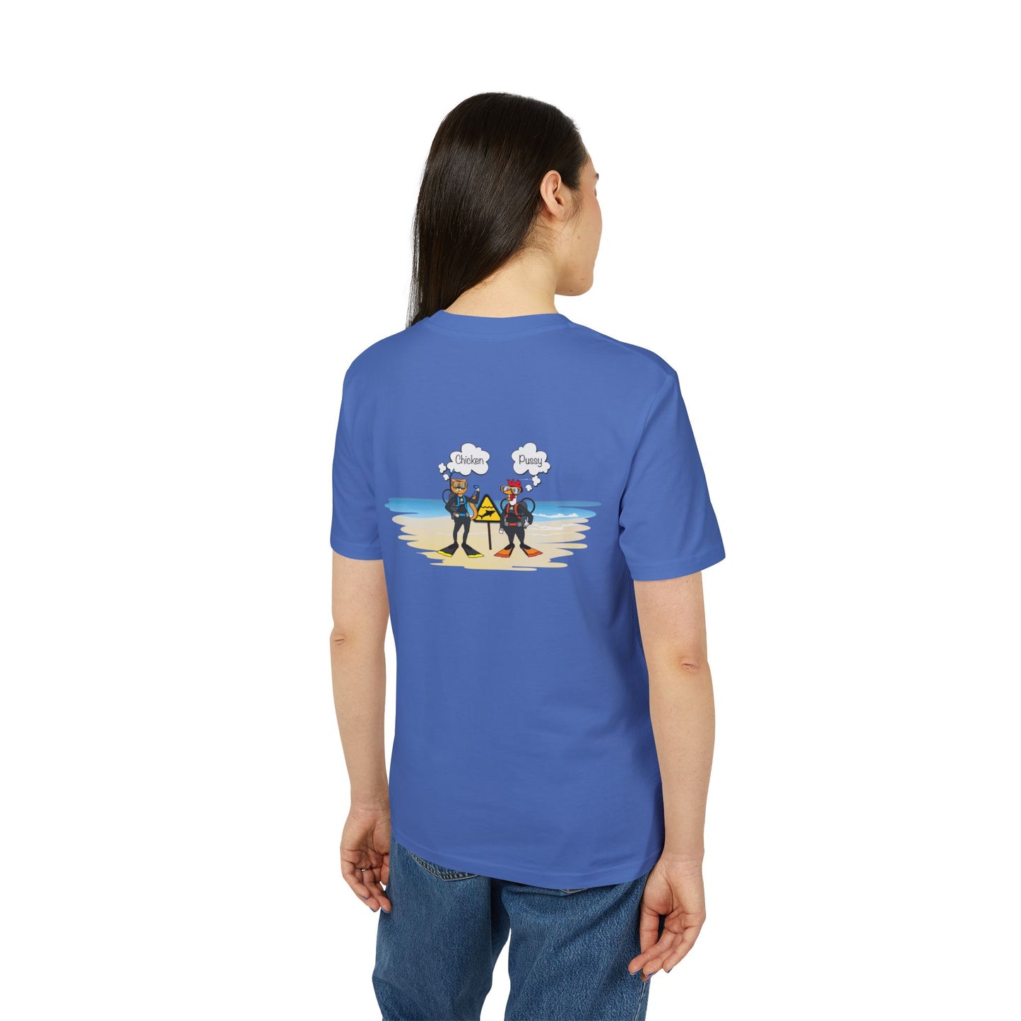 Nauti Diver T-Shirt - Chicken & Pussy (Bright Blue)