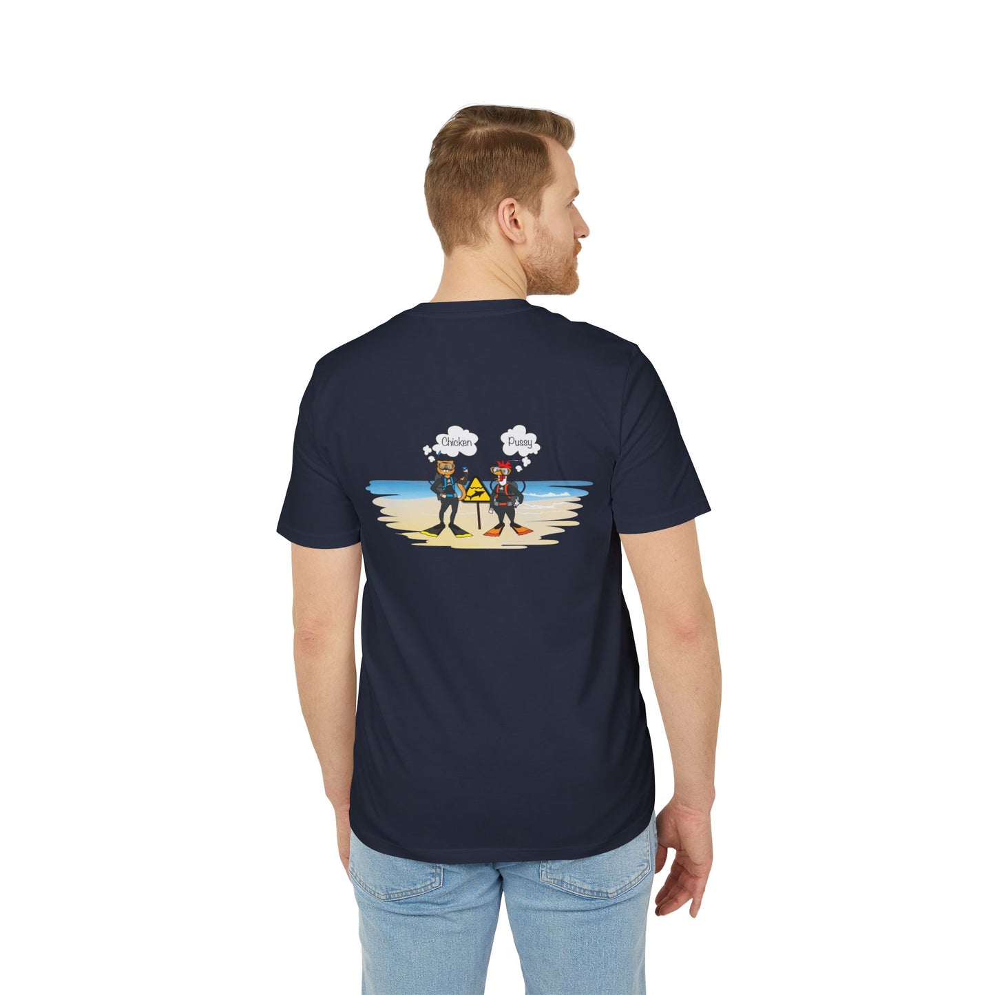 Nauti Diver T-Shirt - Chicken & Pussy (French Navy)