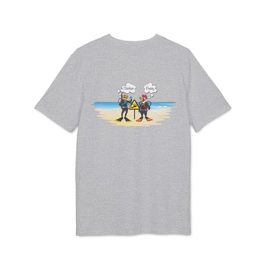 Nauti Diver T-Shirt - Chicken & Pussy (Heather Grey)