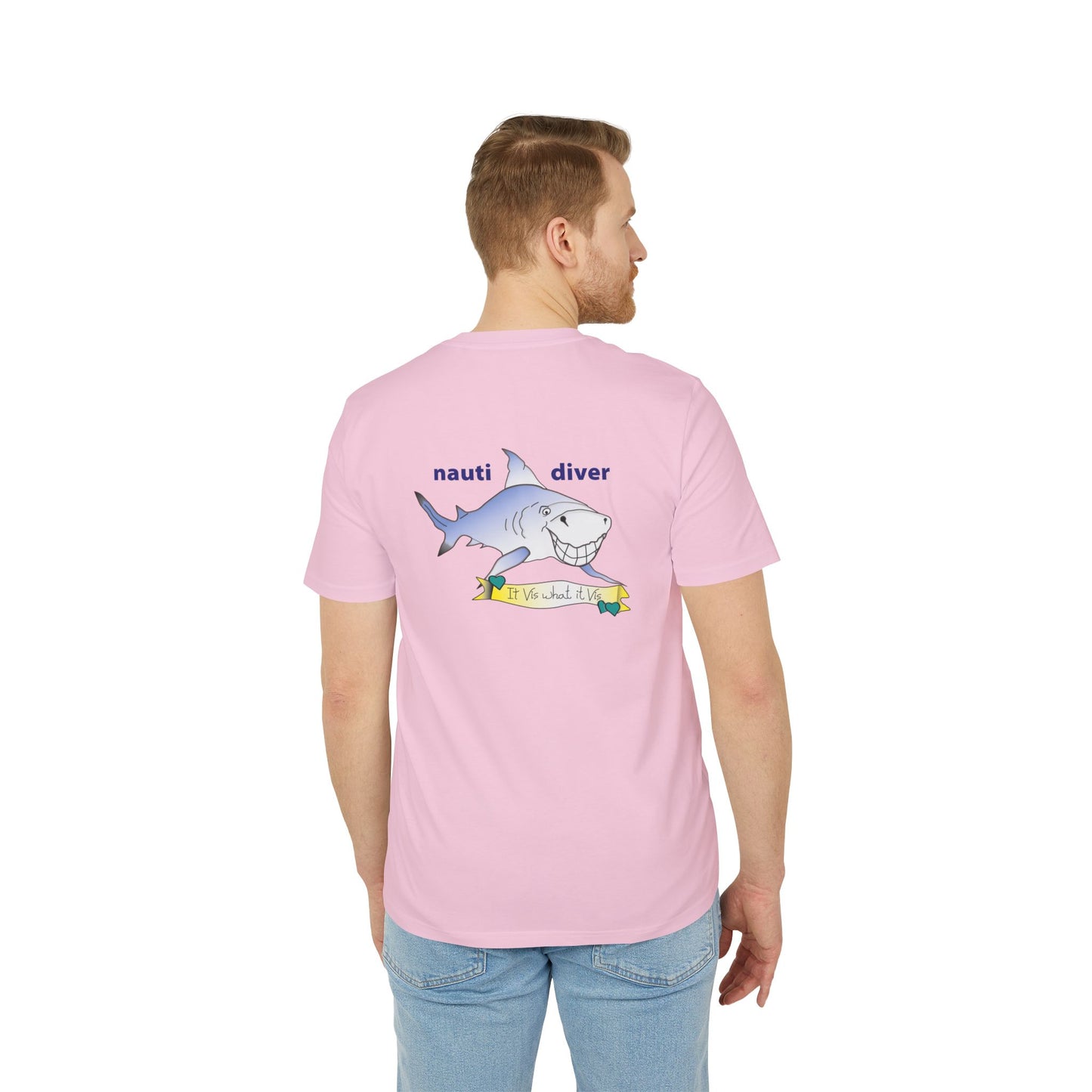Nauti Diver T-Shirt - Shark (Pink)