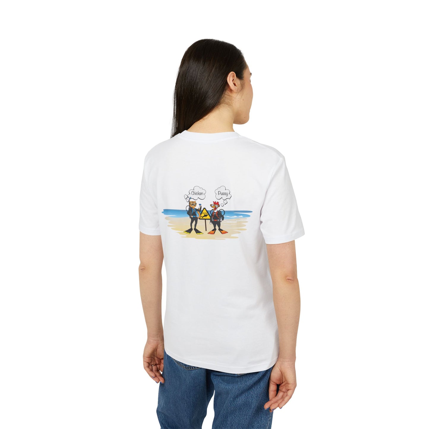Nauti Diver T-Shirt - Chicken & Pussy (White)