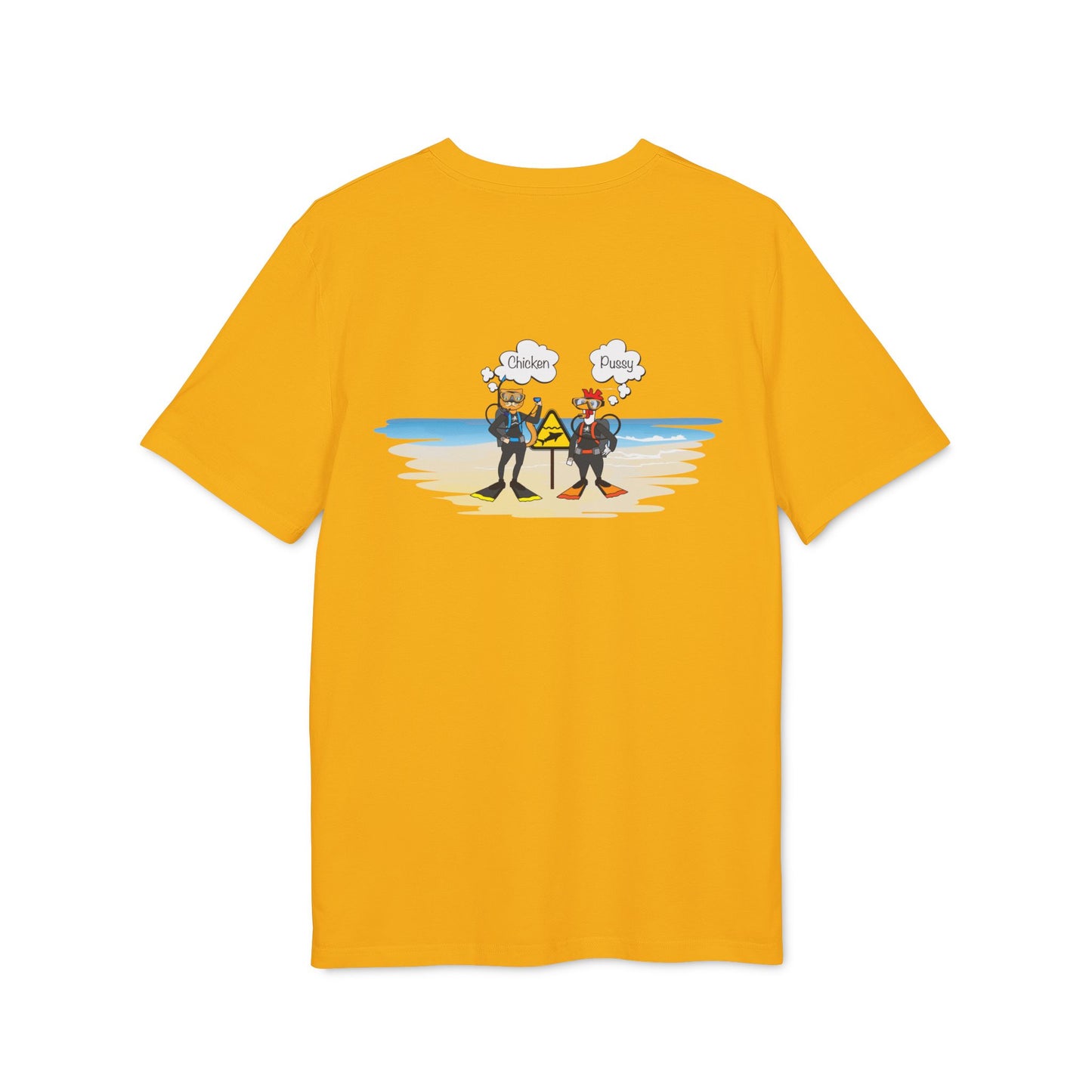 Nauti Diver T-Shirt - Chicken & Pussy (Spectra Yellow)