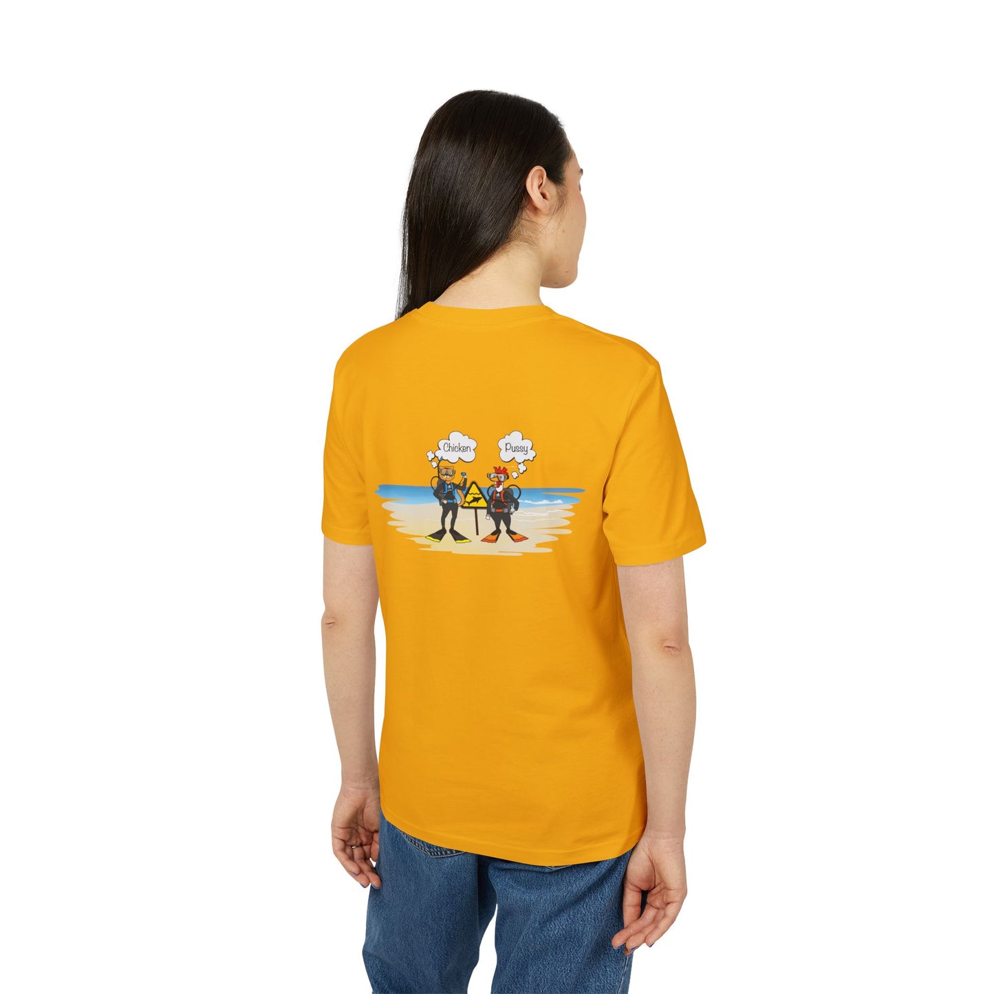 Nauti Diver T-Shirt - Chicken & Pussy (Spectra Yellow)