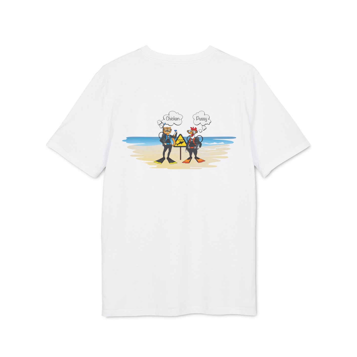 Nauti Diver T-Shirt - Chicken & Pussy (White)