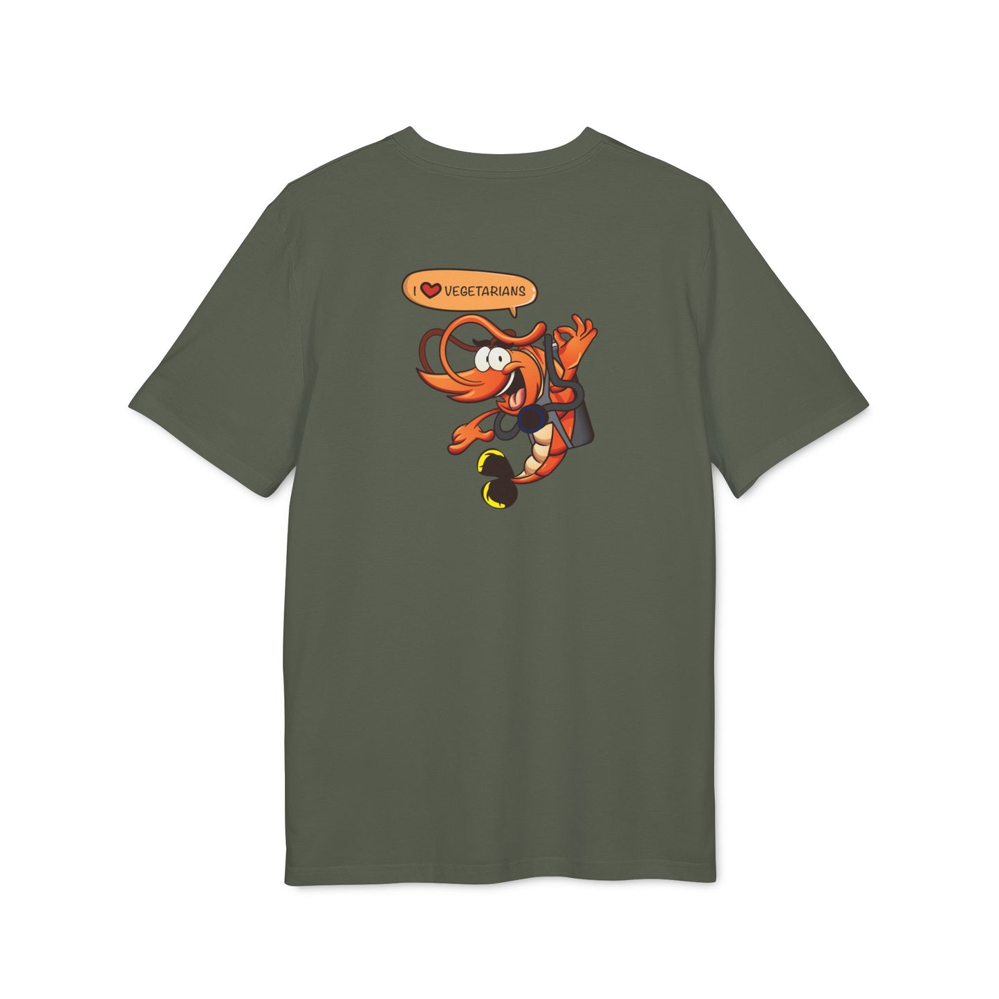 Nauti Diver T-Shirt - I Love Vegetarians (Khaki)