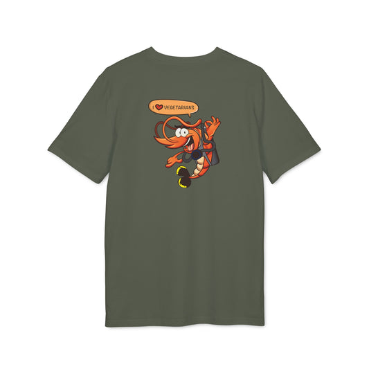 Nauti Diver T-Shirt - I Love Vegetarians (Khaki)