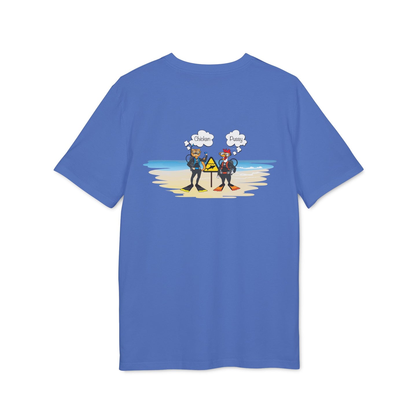 Nauti Diver T-Shirt - Chicken & Pussy (Bright Blue)