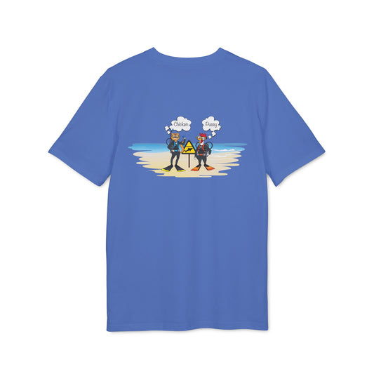 Nauti Diver T-Shirt - Chicken & Pussy (Bright Blue)