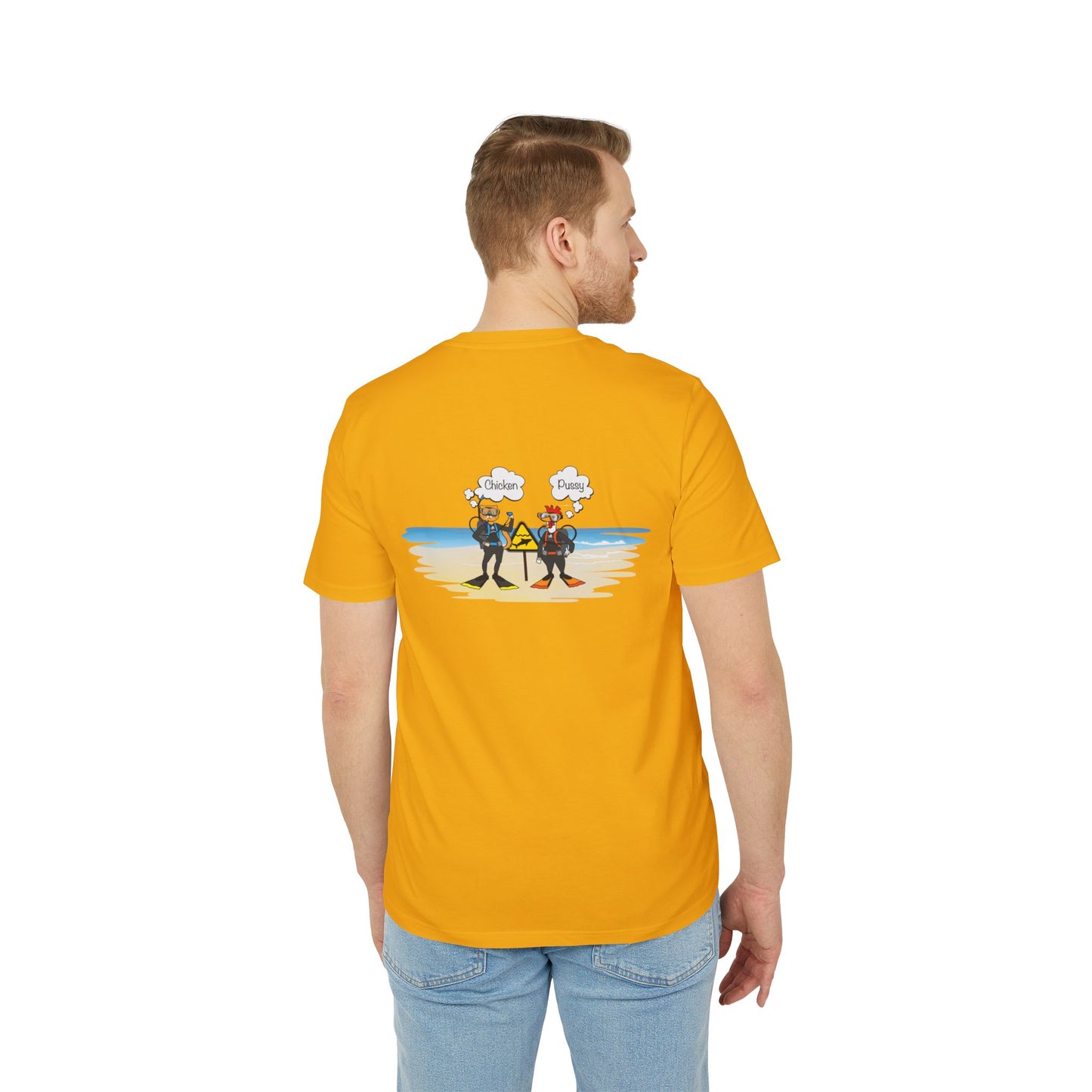 Nauti Diver T-Shirt - Chicken & Pussy (Spectra Yellow)