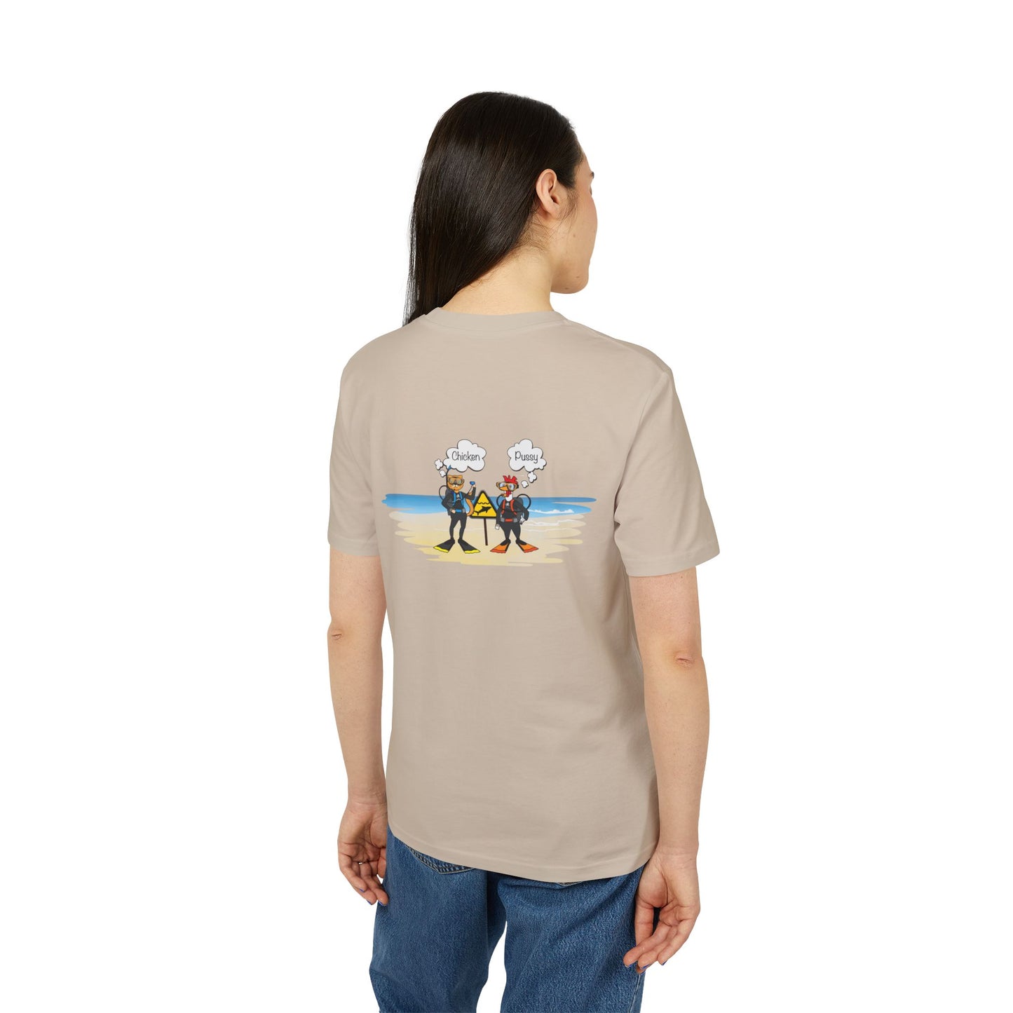 Nauti Diver T-Shirt - Chicken & Pussy (Desert Dust)