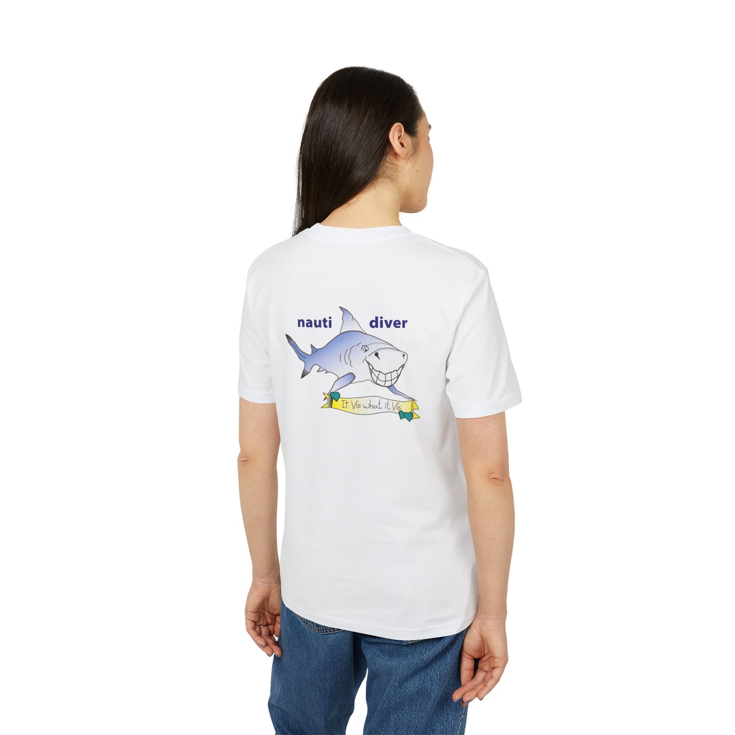 Nauti Diver T-Shirt - Shark (White)