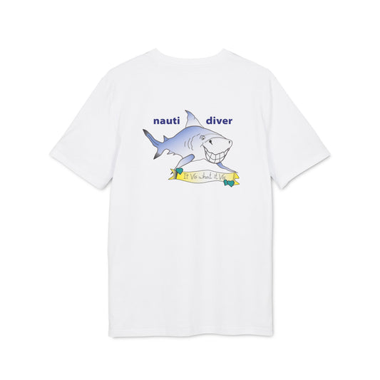 Nauti Diver T-Shirt - Shark (White)