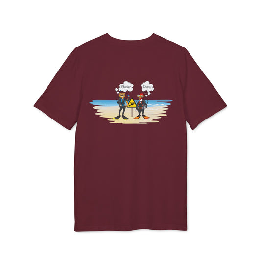 Nauti Diver T-Shirt - Chicken & Pussy (Burgundy)