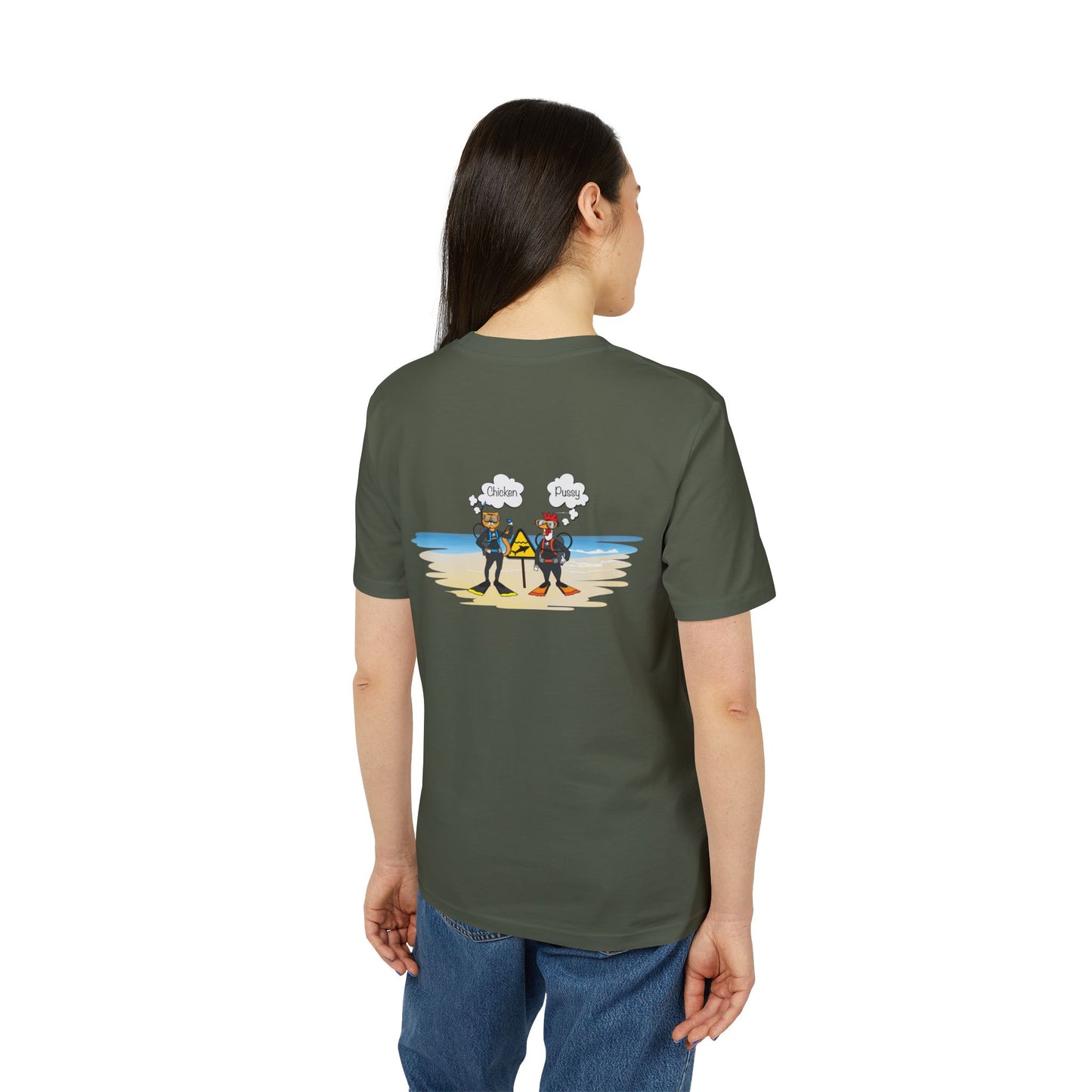 Nauti Diver T-Shirt - Chicken & Pussy (Khaki)