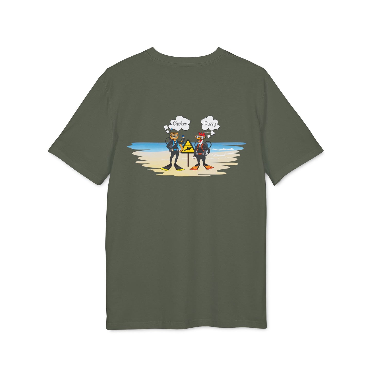 Nauti Diver T-Shirt - Chicken & Pussy (Khaki)