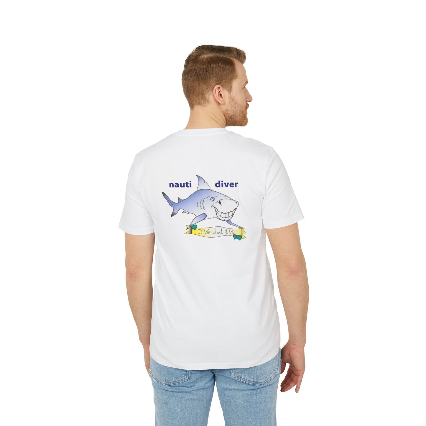 Nauti Diver T-Shirt - Shark (White)
