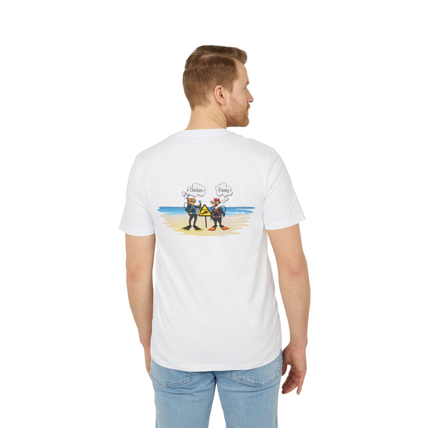 Nauti Diver T-Shirt - Chicken & Pussy (White)