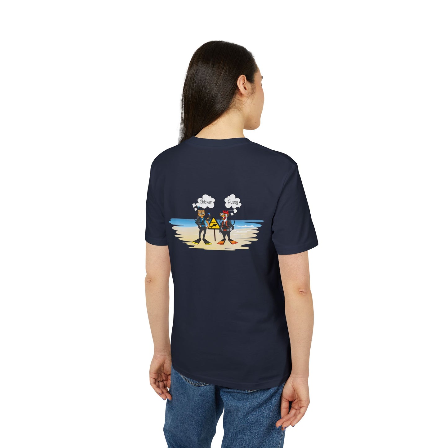Nauti Diver T-Shirt - Chicken & Pussy (French Navy)