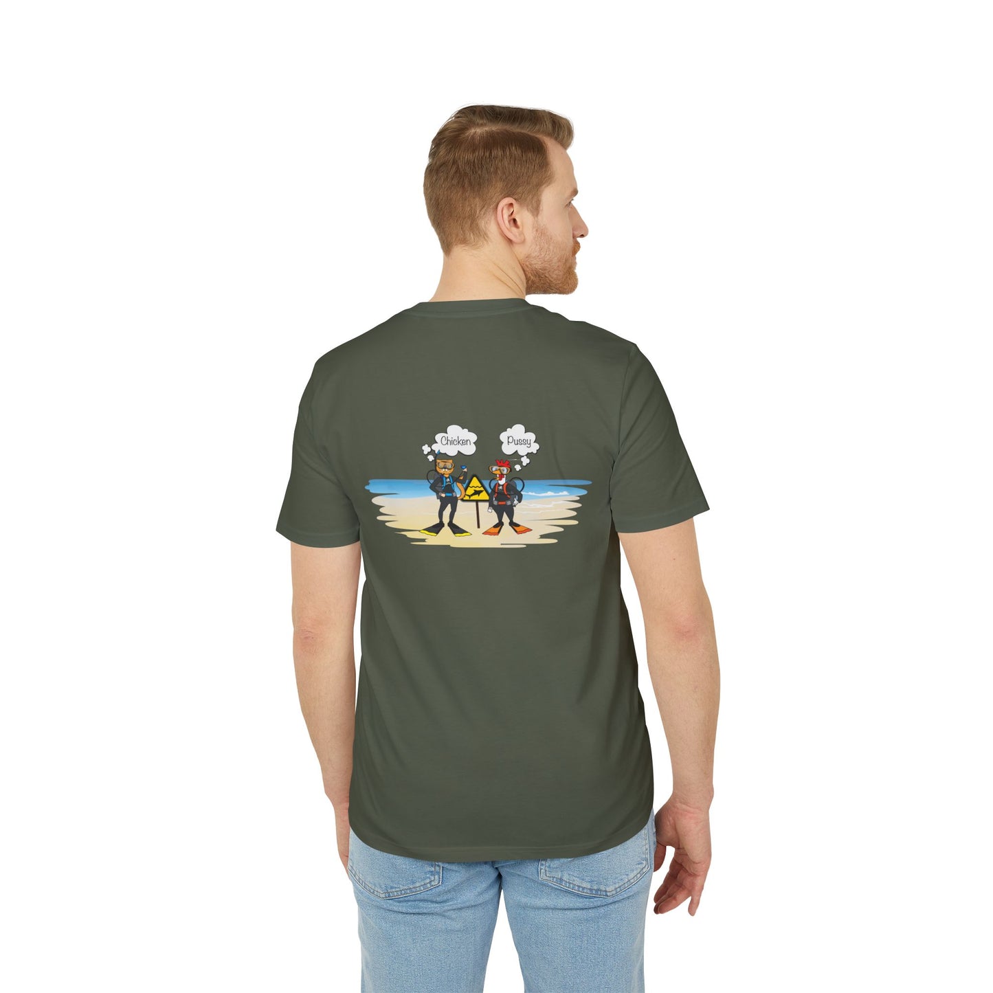 Nauti Diver T-Shirt - Chicken & Pussy (Khaki)