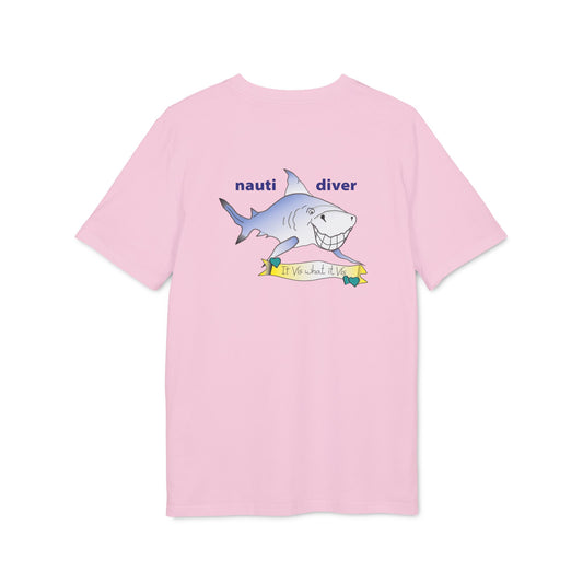 Nauti Diver T-Shirt - Shark (Pink)