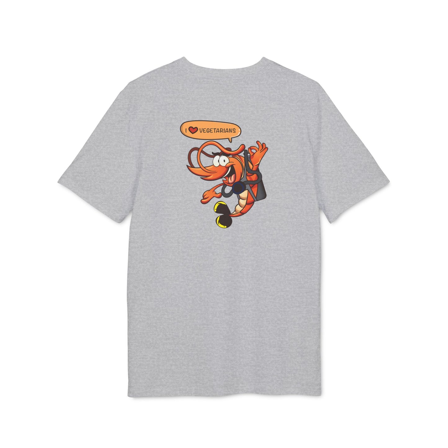 Nauti Diver T-Shirt - I Love Vegetarians (Heather Grey)