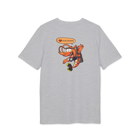 Nauti Diver T-Shirt - I Love Vegetarians (Heather Grey)
